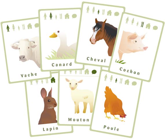 jeu des 7 familles des animaux de la ferme